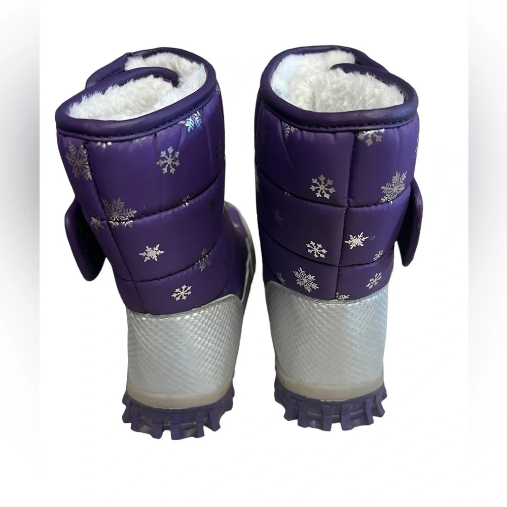 Mishansha Girls Boys Waterproof Snow Boot Purple 4.5